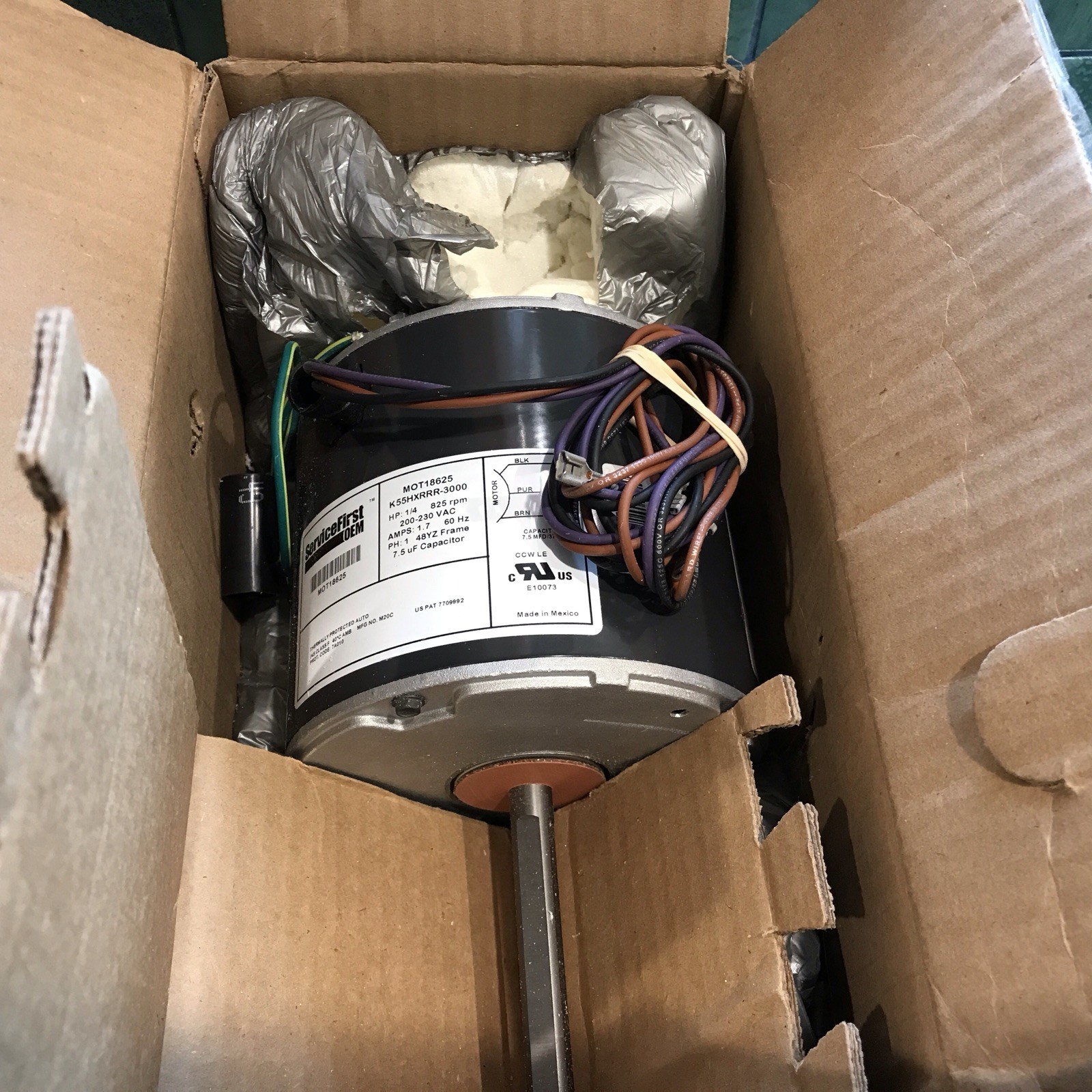 Service First OEM MOT18625 Trane Condenser Fan Motor Perm Split