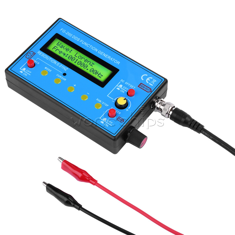 FG-200 0.01Hz-500KHz DDS Function Signal Generator Frequency Signal Counter New