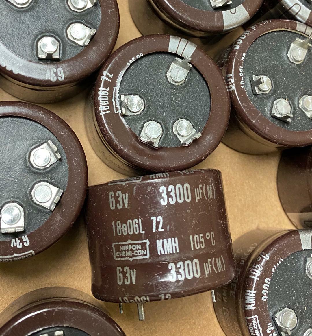 NIPPON KMH Radial Aluminum Electrolytic Capacitor 3300uF 63V 20% **NEW**