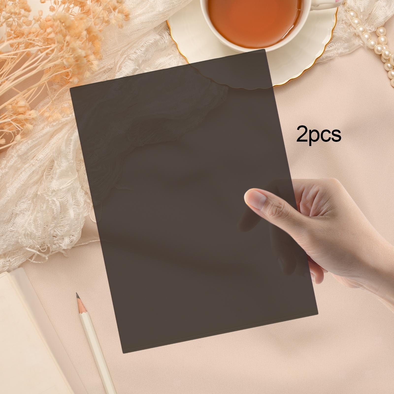 2 Pieces PVC Translucent Sheet Pet Stencil Material Film Sheet Multipurpose DIY
