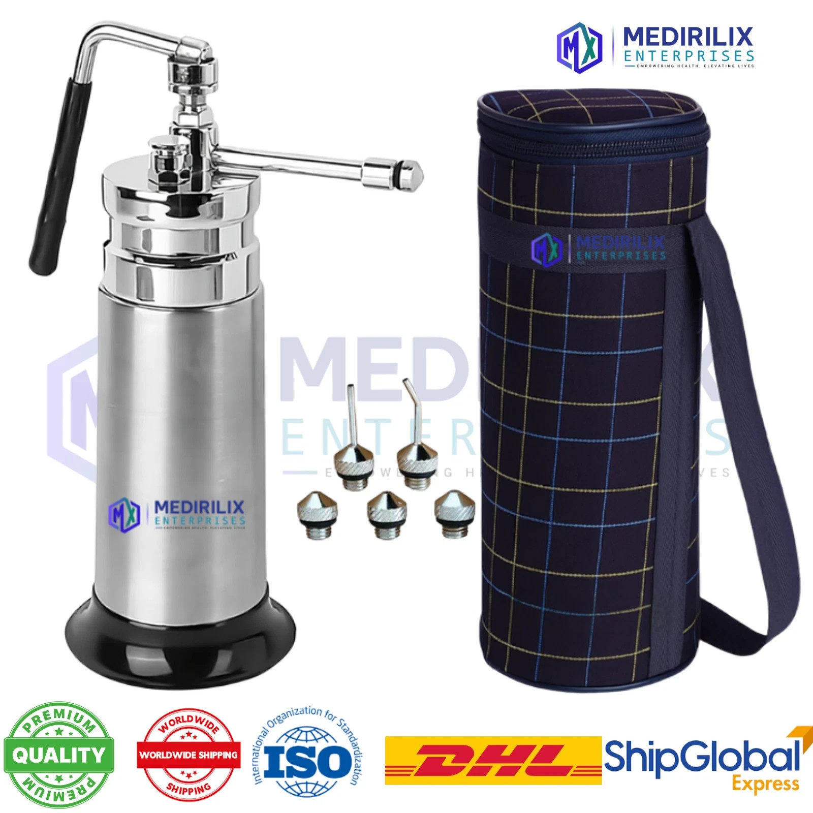 Handheld LN2 Sprayer Mini Cryo Container For Dermatology With 5 Probes USA