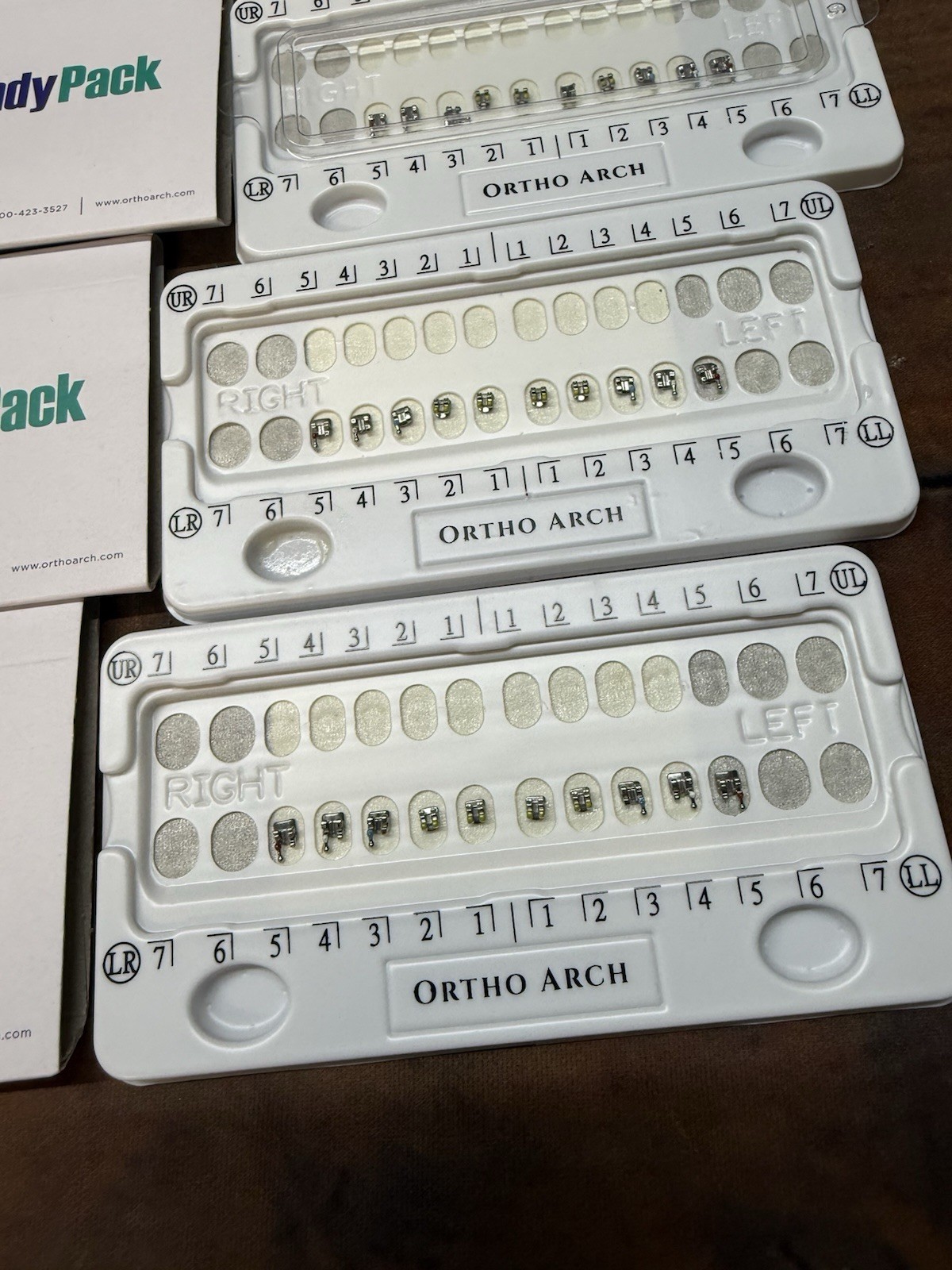 Ortho Arch LN2-902 Horizon Mini Roth .022 Partial Bracket Lot 5 Trays