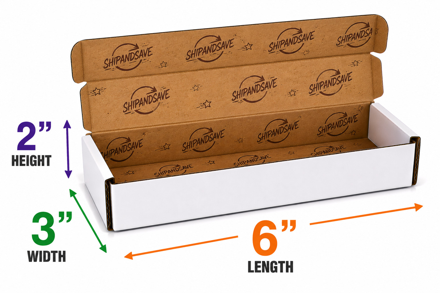 6x3x2 White Corrugated Mailer Boxes Shipping Packing Folding 50-1000
