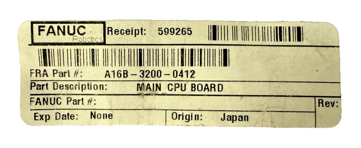 FANUC A16B-3200-0412/10A – R-J3iB MAIN PCB