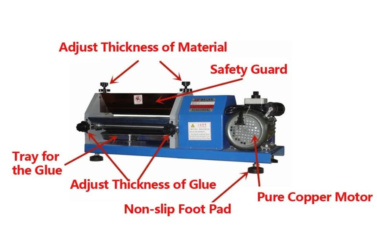 USED-Auto Gluing Coating Machine Paper Leather Make White Latex Office Art