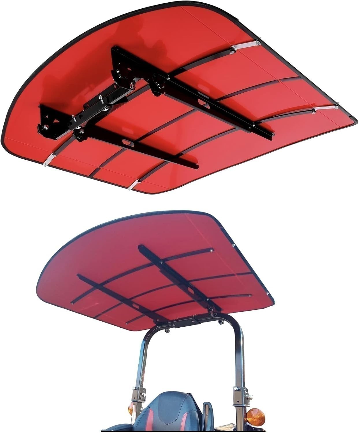Sun Shield Tuff Top Tractor Canopy For 2″ x 2″ or 2″ x 3″ ROPS 48″ X 52″ Red NEW