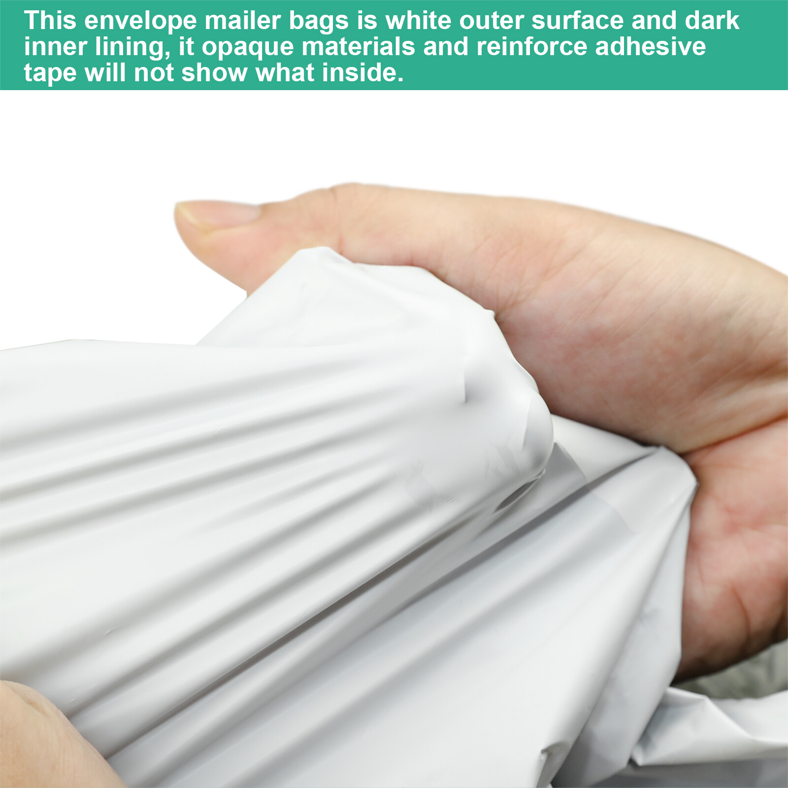 100 Poly 12×15.5 White Poly Mailers Shipping Envelopes Mailing Bags 2.5 Mil
