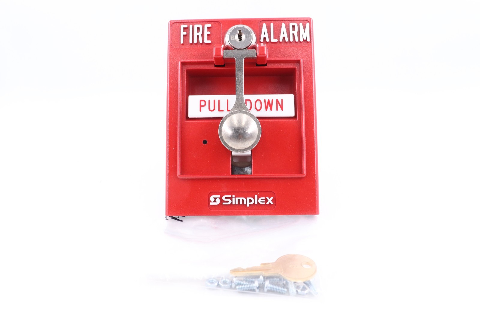 SIMPLEX 4099-9005 DUAL ACTION MANUAL FIRE ALARM PULL STATION, RED