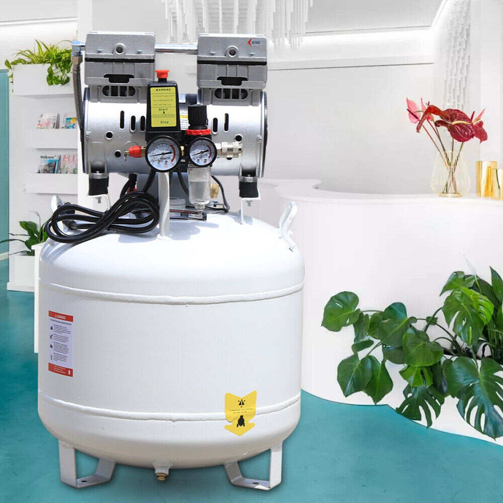 110V 40L Portable Dental Air Compressor Oil Free Silent Air Pump 41*41*65cm NEW