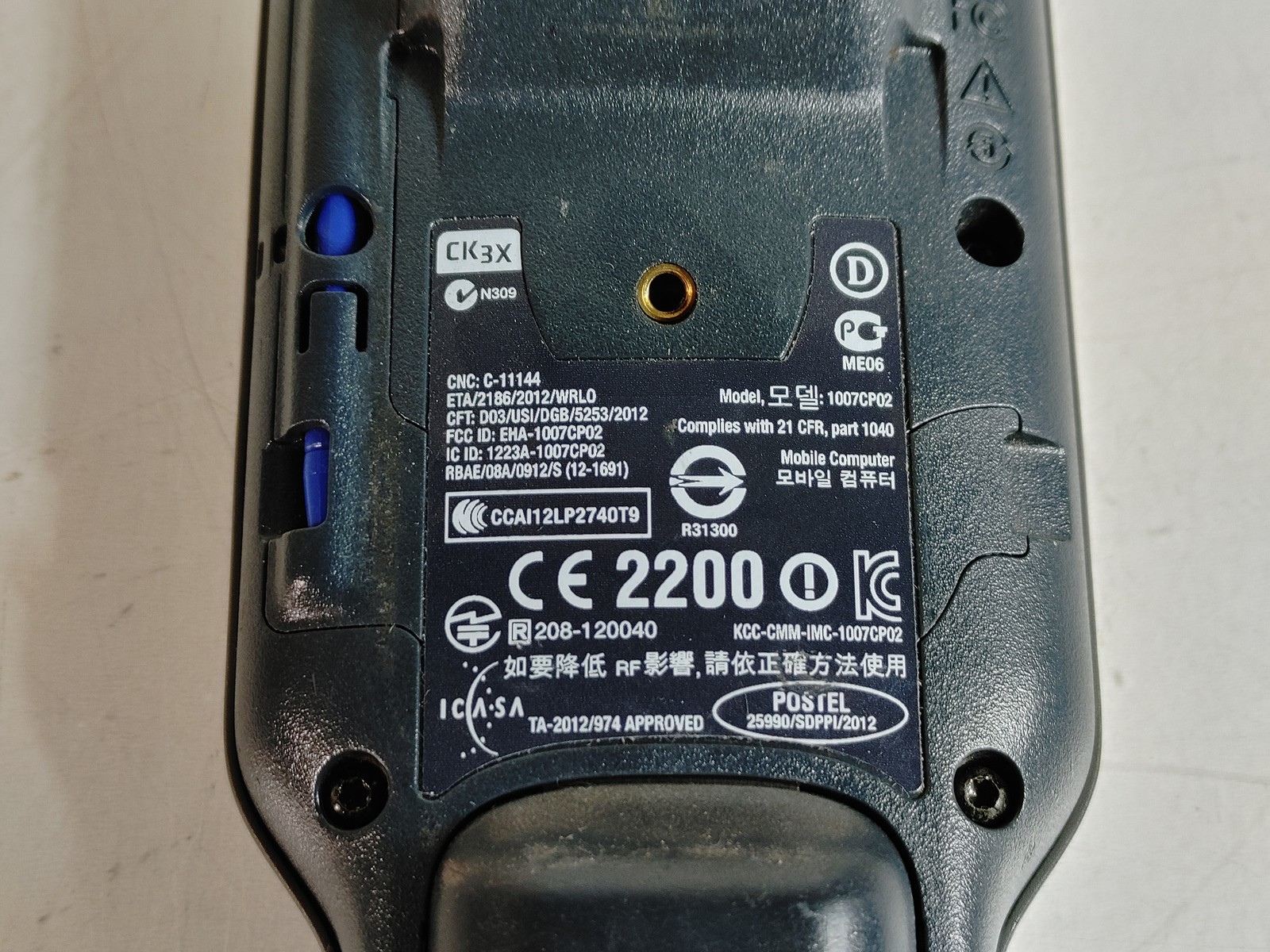 Intermec CK3X 1007CP02 Windows Barcode Scanner + Battery + Pistol Grip