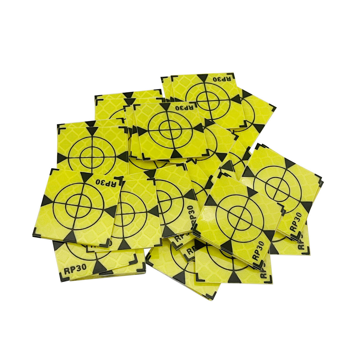 100PCS Green Reflective Sheet Triangles 30x30MM Reflector Target Tape Surveying