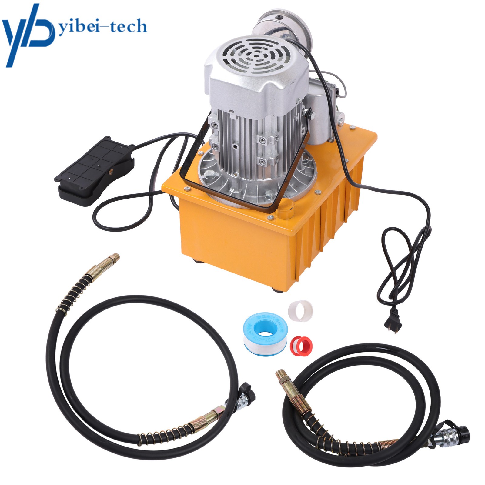 10000 PSI Electric Hydraulic Pump 750W 110V 60Hz 8L Capacity, Single Acting