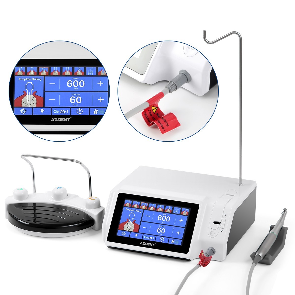 Portable Dental Mobile Delivery Unit System Air Compressor 4 Holes/Implant Motor