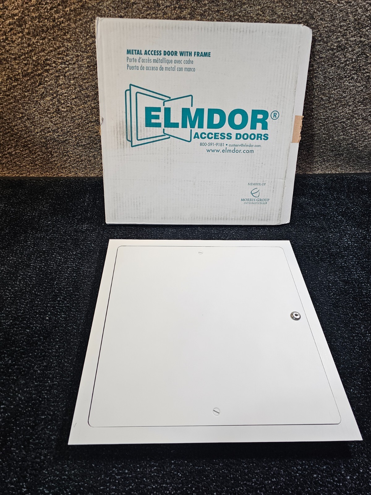 ELMDOR DW18X18PC-CL Dry Wall Access Door, 18×18, Prime Coat W/ Cylinder Lock