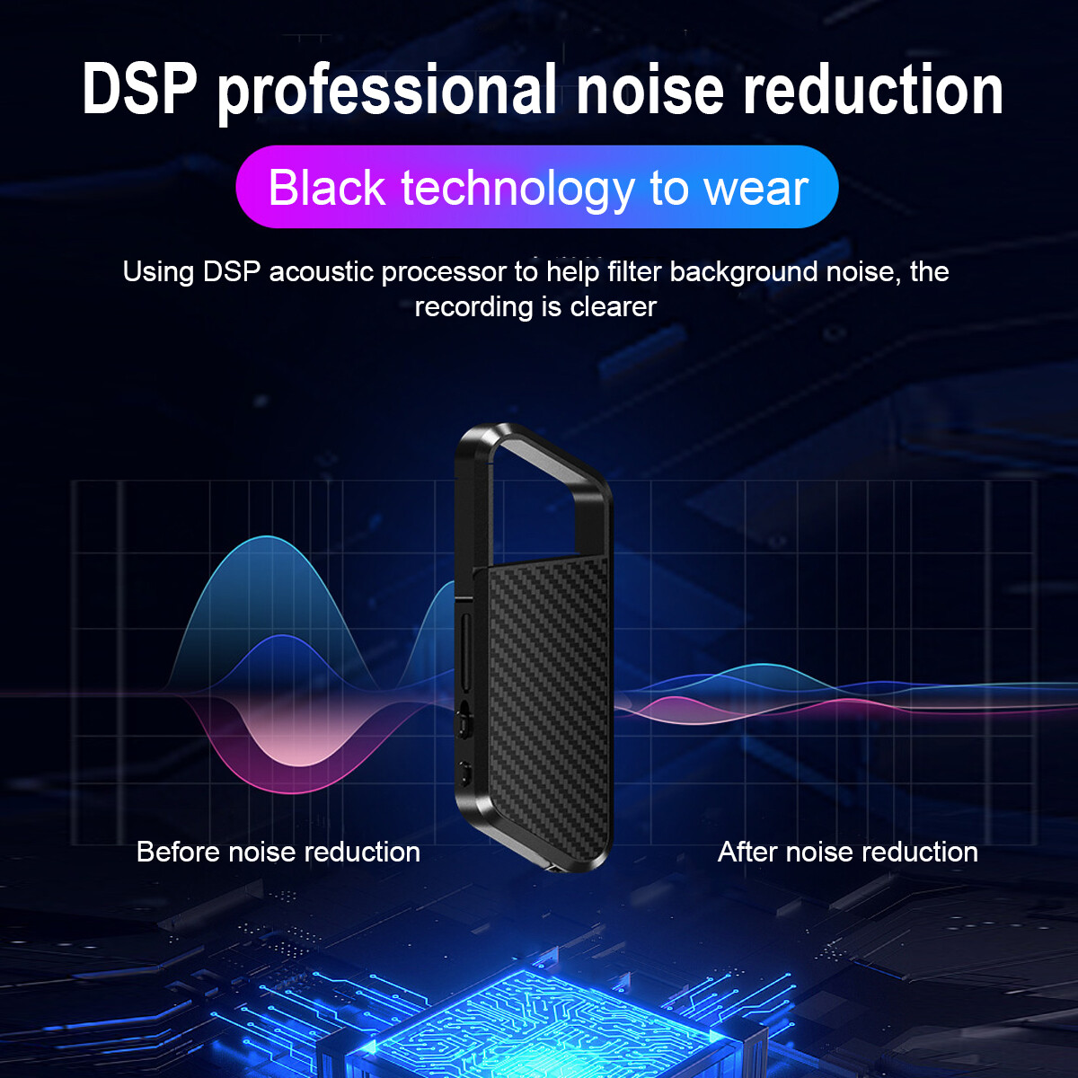 New Mini Hidden Audio Recorder Voice Activated Office Listening Device 32GB Card