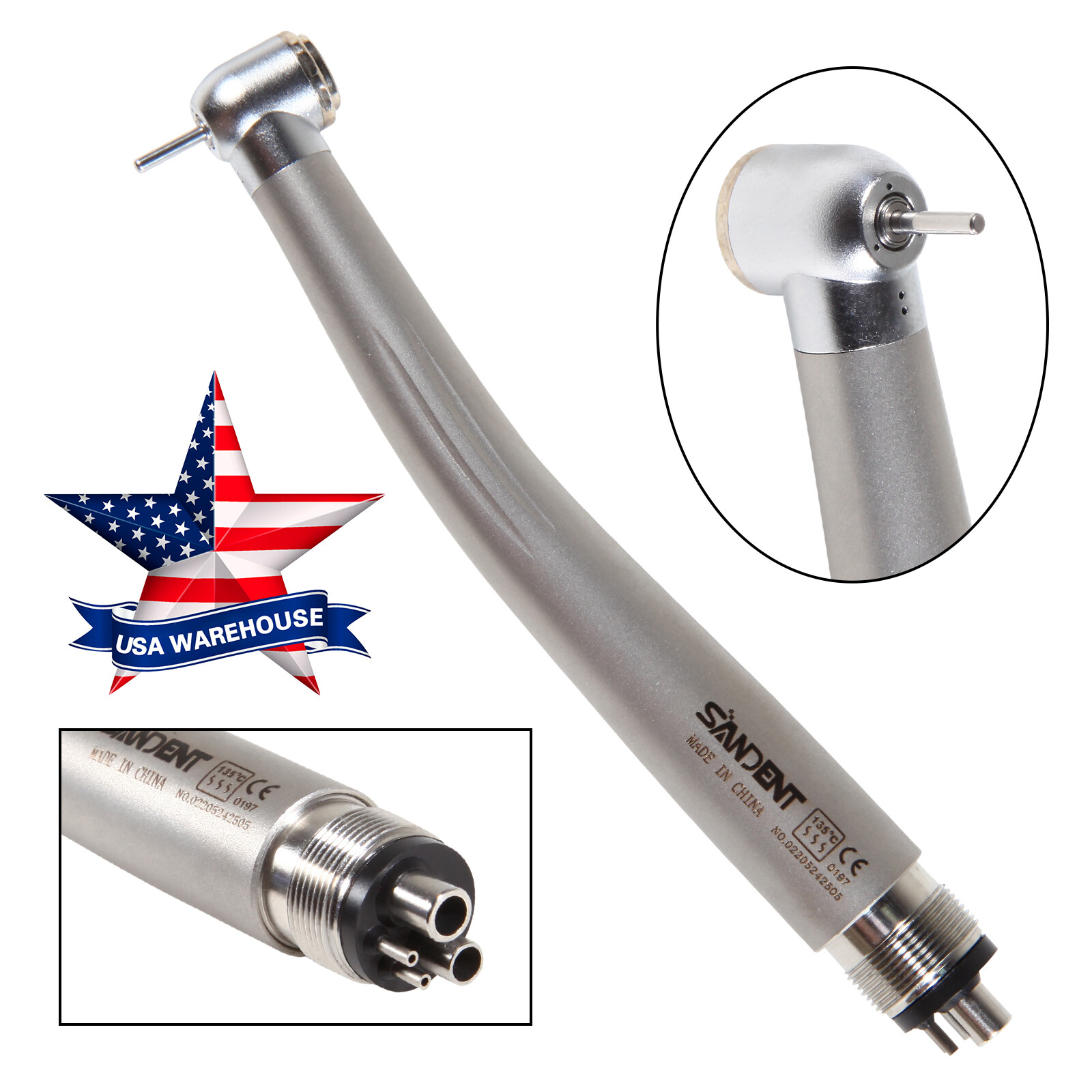 10* SANDENT NSK PANA MAX Style Dental High Speed Handpiece 4 Hole Midwest NJ