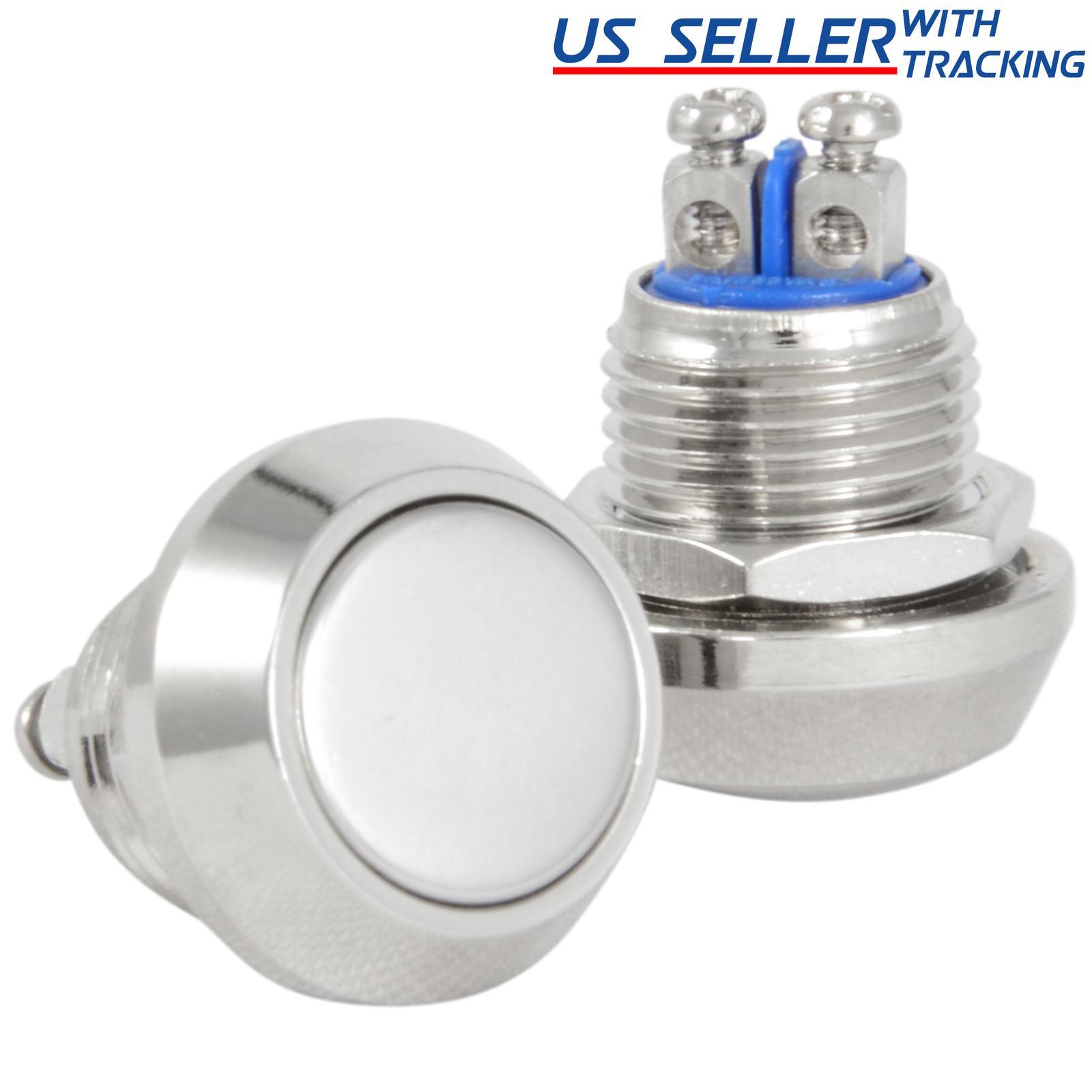 Momentary Push Button Starter Switch/Boat Horn Stainless Steel Metal Waterproof