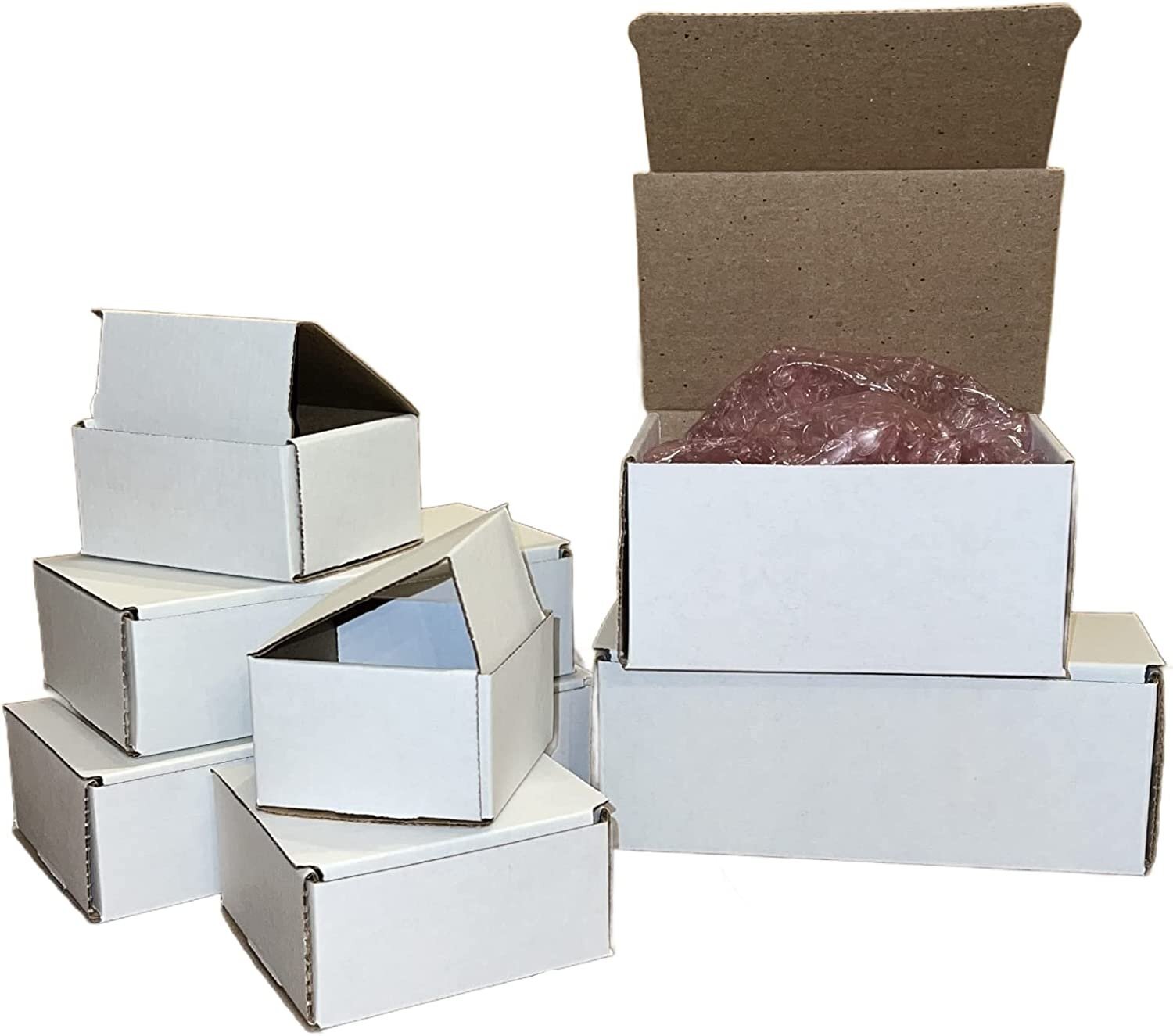 200 6x4x3 White Cardboard Paper Boxes Mailing Packing Shipping Box Corrugated…