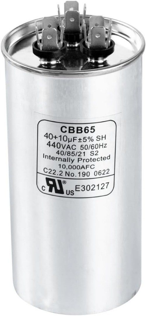 Round Start Capacitor 40+10 uf 370 440 VAC 50 60 Hz C34010 C340 Style: 40+10uf