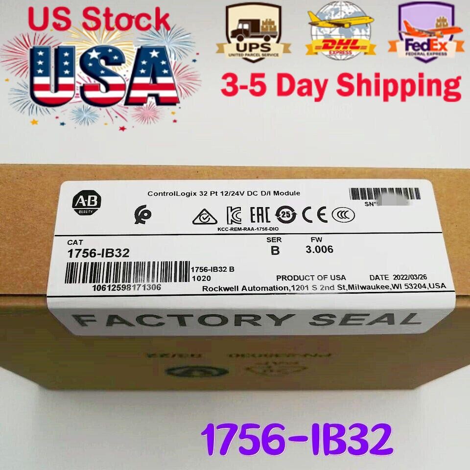NEW- Allen Bradley 1756-IB32 AB SER B CONTROLOGIX 32 PT DC INPUT MODULE US USA