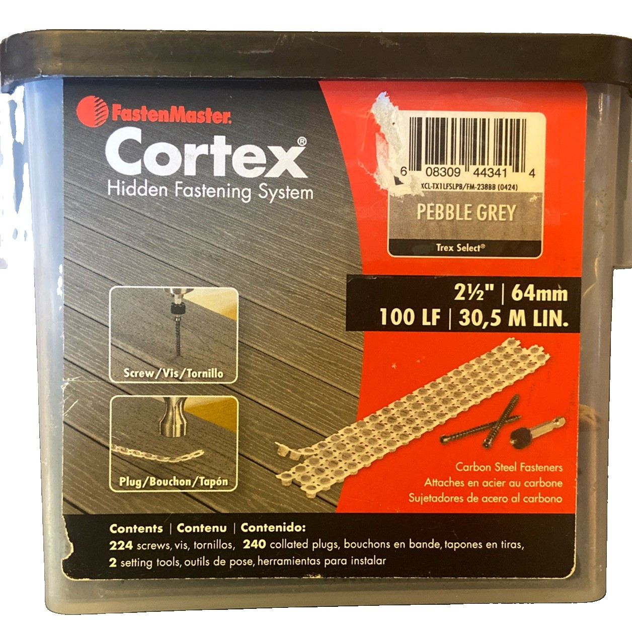 FastenMaster Cortex Hidden Fastening System 2-1/2″, 100 LF | FMCTXCL-TX1LFSLPB