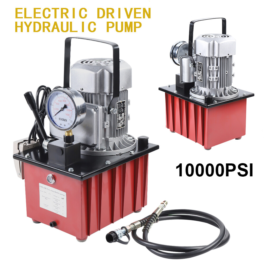 110V 750W Electric Driven Hydraulic Pump Single Acting Manual Valve 10000PSI USA