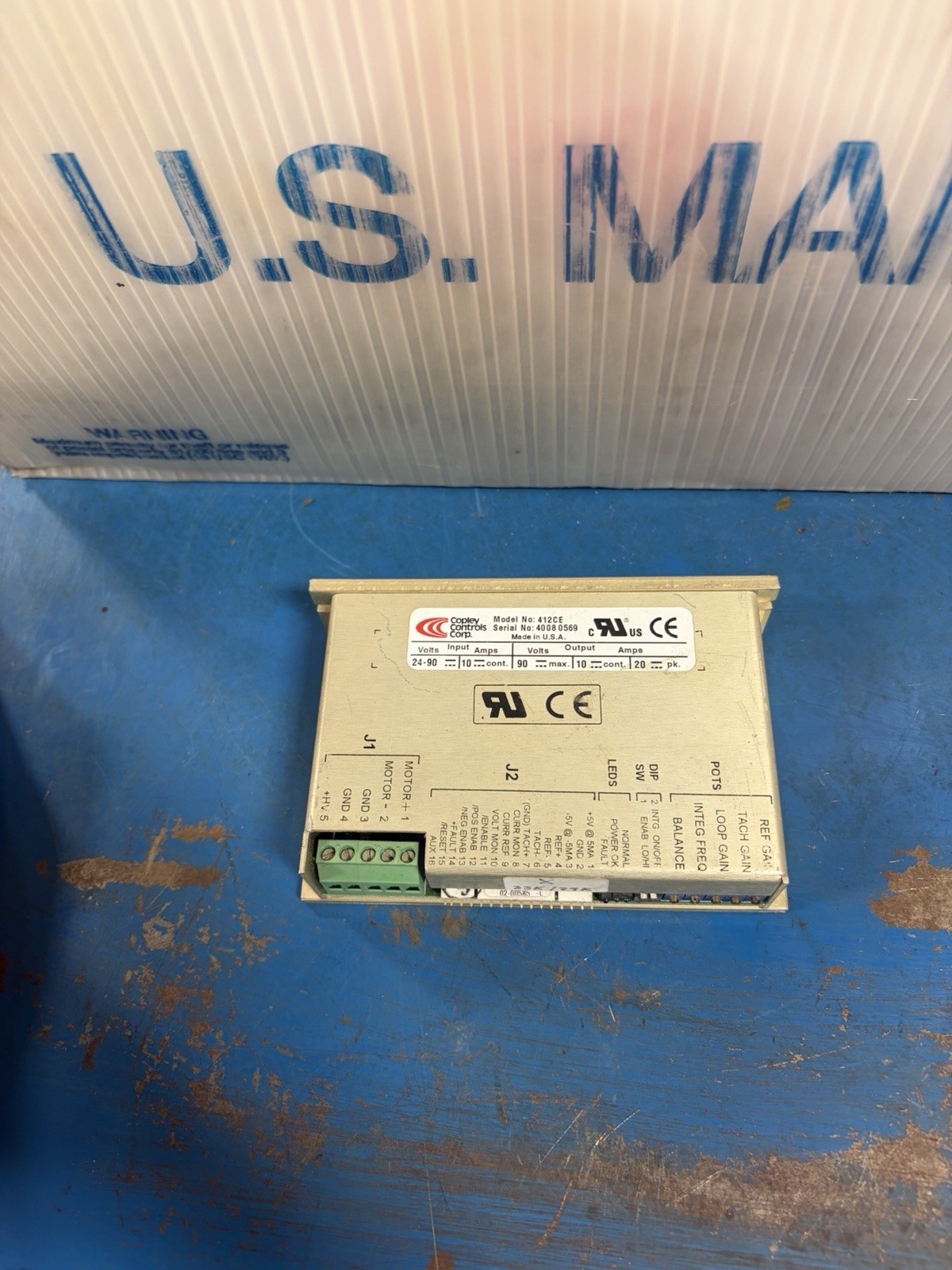 Copley Controls 412CE DC Brush Servo Amplifier 90v 10/20 Amps USED