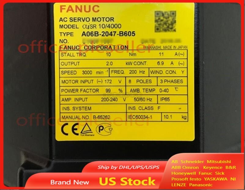 FANUC A06B-2047-B605 Servo Motor A06B2047B605 New In Box US Free TAX