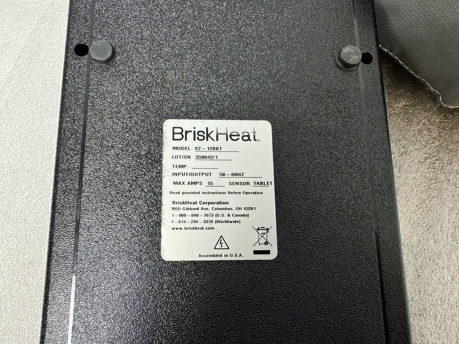 BriskHeat Applied Materials PID X2-120KT Temperature controller & Heating Jacket