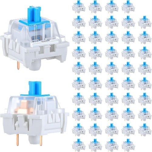 50 PCS 3 Pin Blue Mechanical Keyboard Switches, Keyboard Clicker Keys, Keyboards