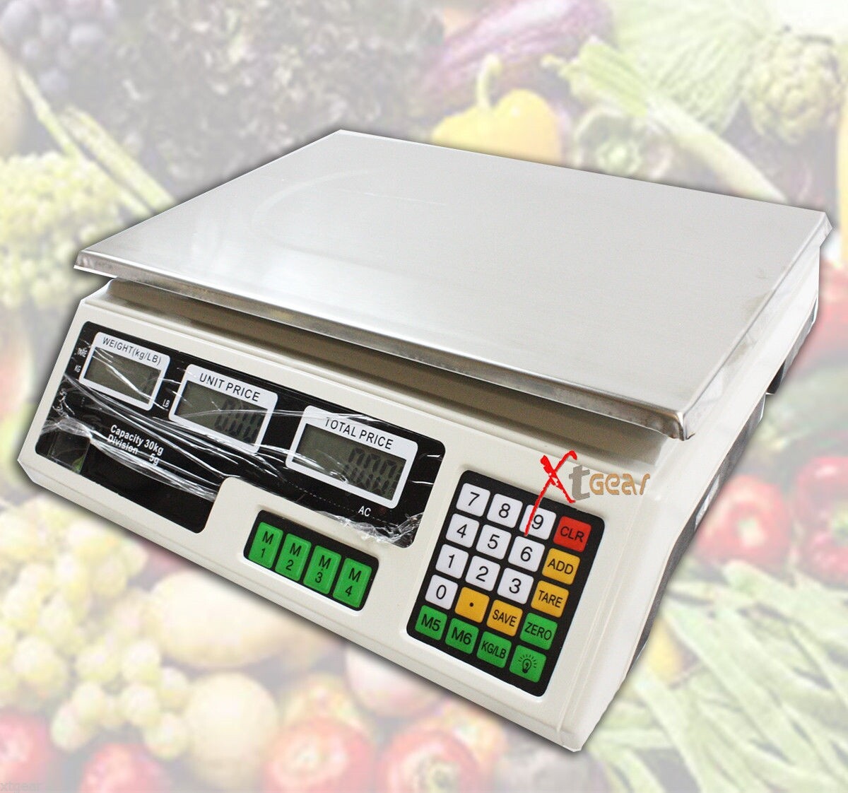 66LB 30KG FRONT AND BACK DIGITAL PRICE DELI FOOD MEAT COMPUTING SCALE