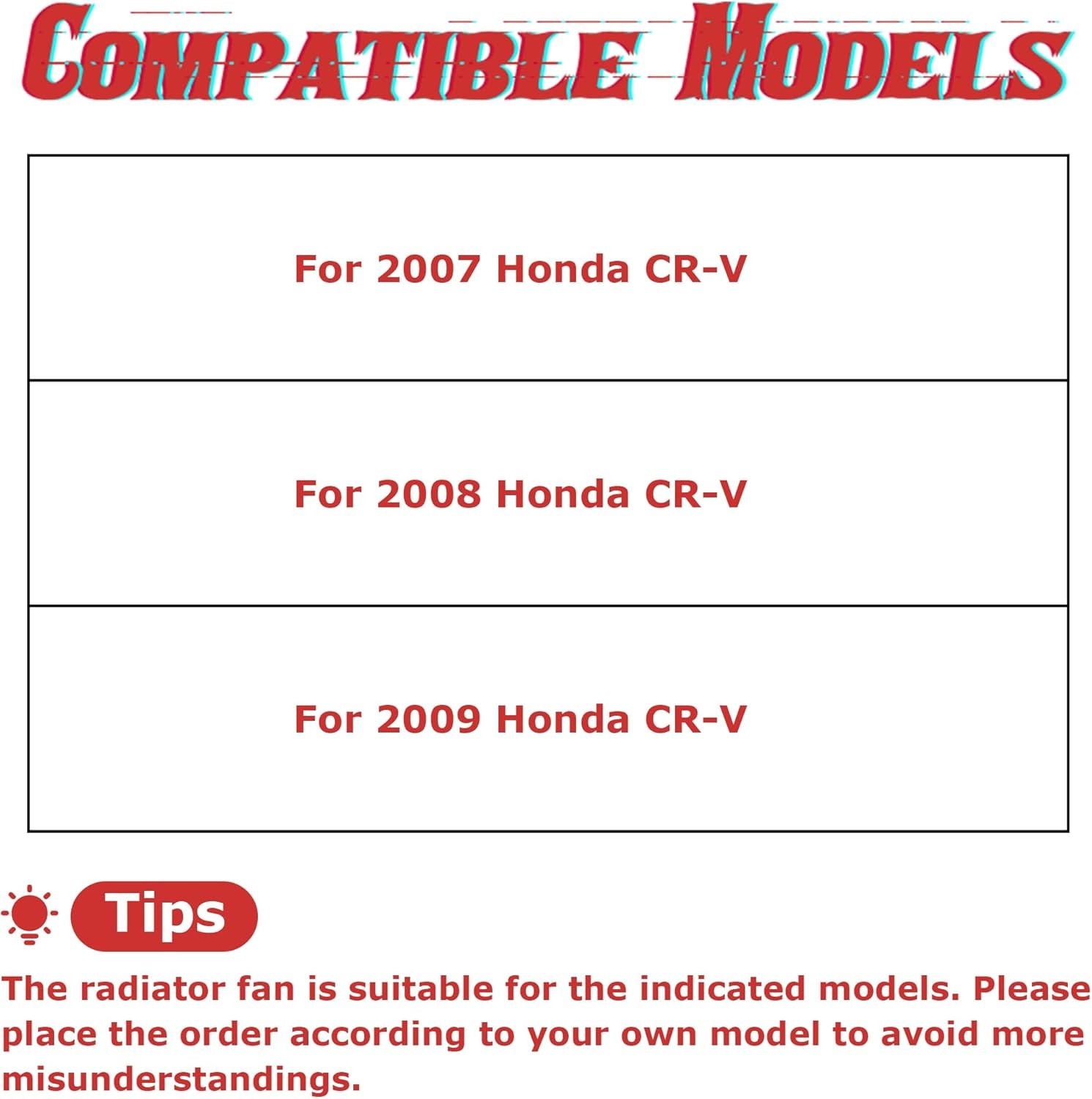 A/C Condenser Cooling Fan Assembly for 2007-2009 Honda CR-V 620-245