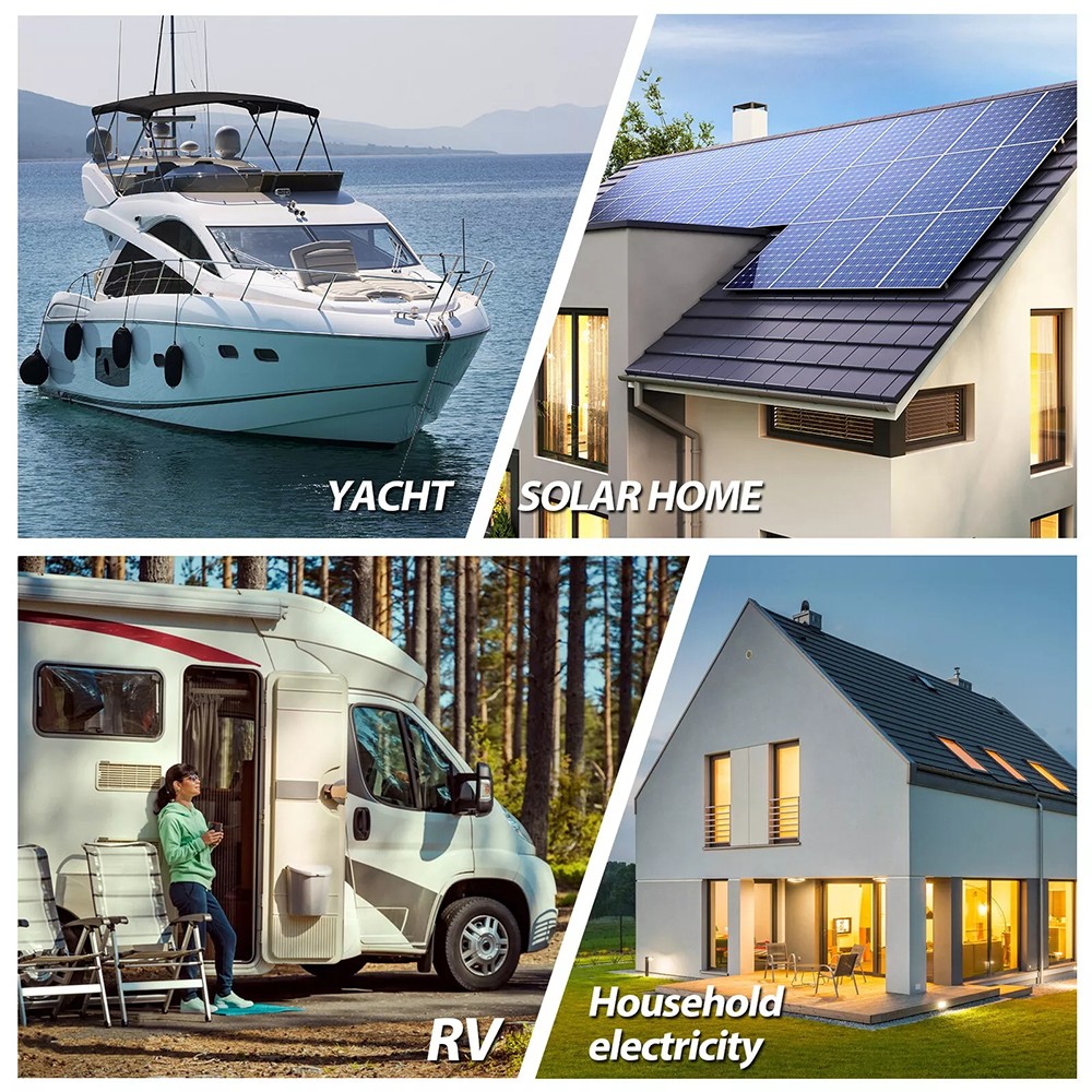 POERUNI 12V 300Ah LiFePO4 Battery 4000+ Deep Cycles 3840Wh 200A BMS for RV Solar