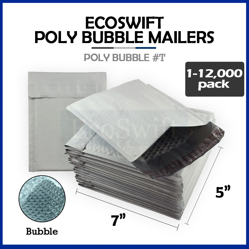 1-12000 #T 5×6 «EcoSwift» Poly Bubble Mailers Padded Shipping Envelopes 5″ x 6″