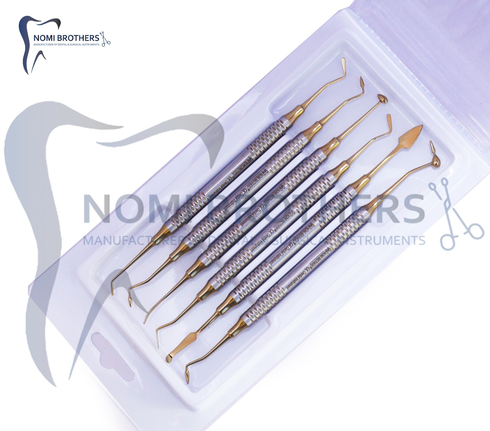 GERMAN Dental Composite Filling Instrument Gold Titanium Coated Restorative Kit