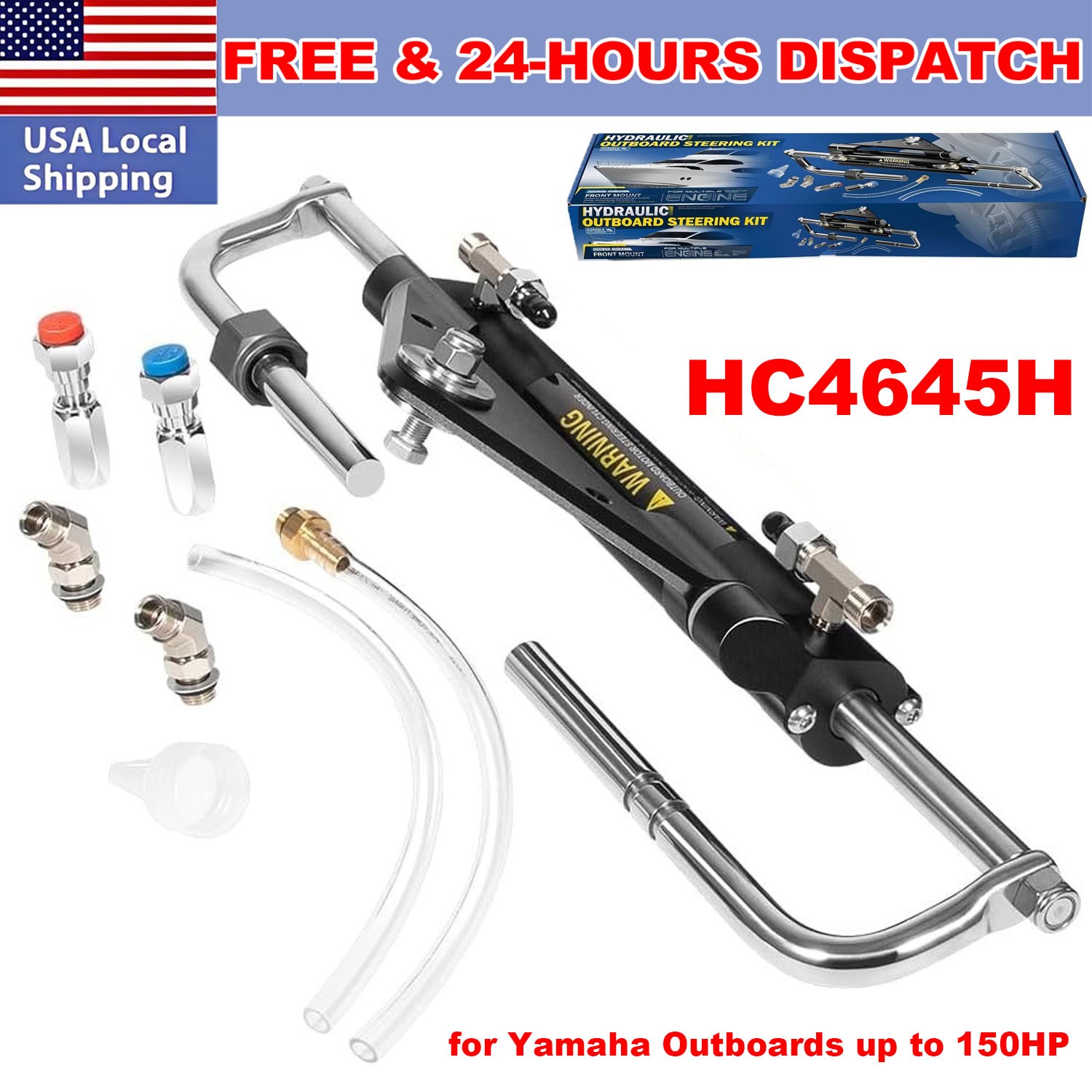 150HP Hydraulic Outboard Steering Cylinder Kit for Yamaha, for Seastar HC4645H