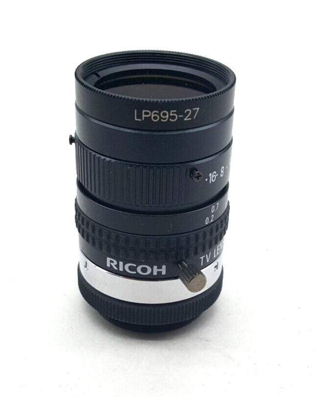 Ricoh FL-HC1212B-VG 1/2″ 12mm F1.2 Manual Iris C-Mount Lens w/ Locking Screws