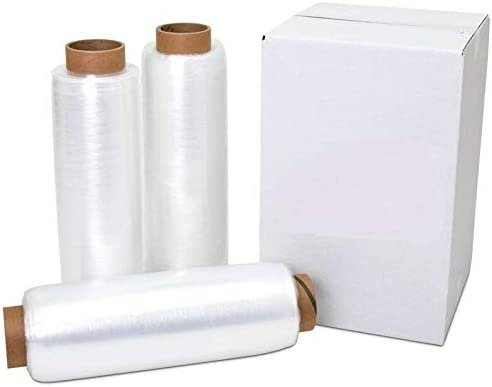 18″ x 1500′ 80 Gauge 4 Rolls Pallet Wrap Stretch Film Hand Shrink Wrap 1500FT
