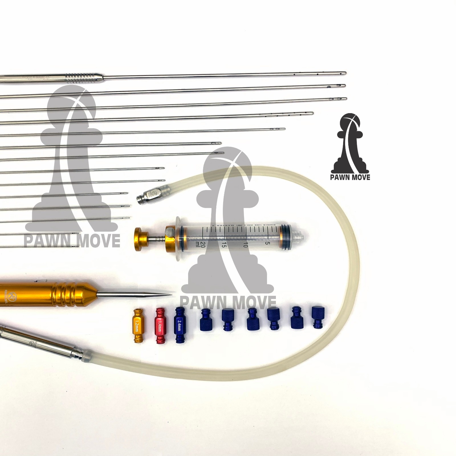 Facial Fat Grafting Cannula Set 27 Pieces Liposuction Fat Transfer Luer Lock Kit