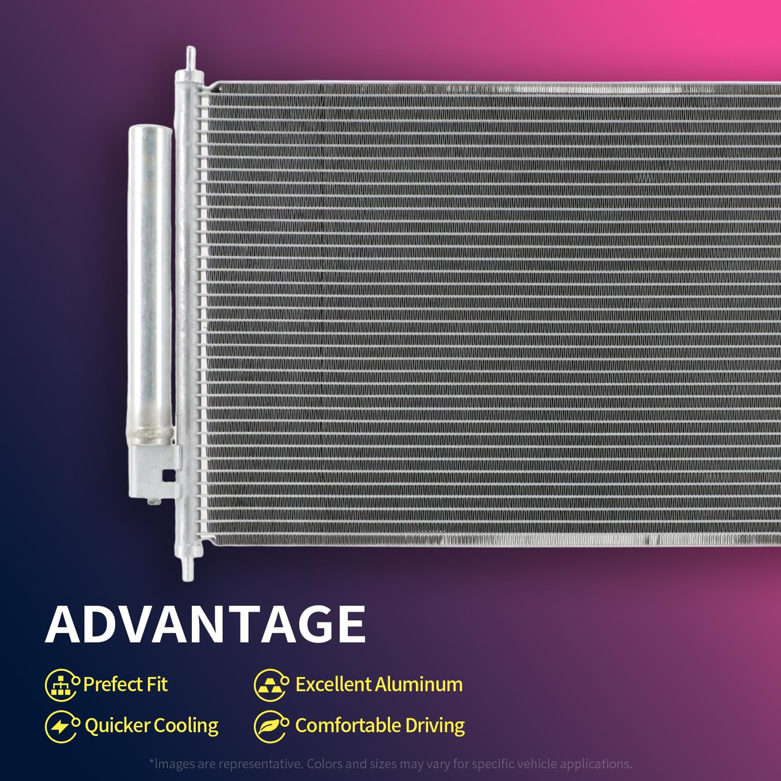 A/C Condenser | Compatible with Jeep Cherokee 2016-2014