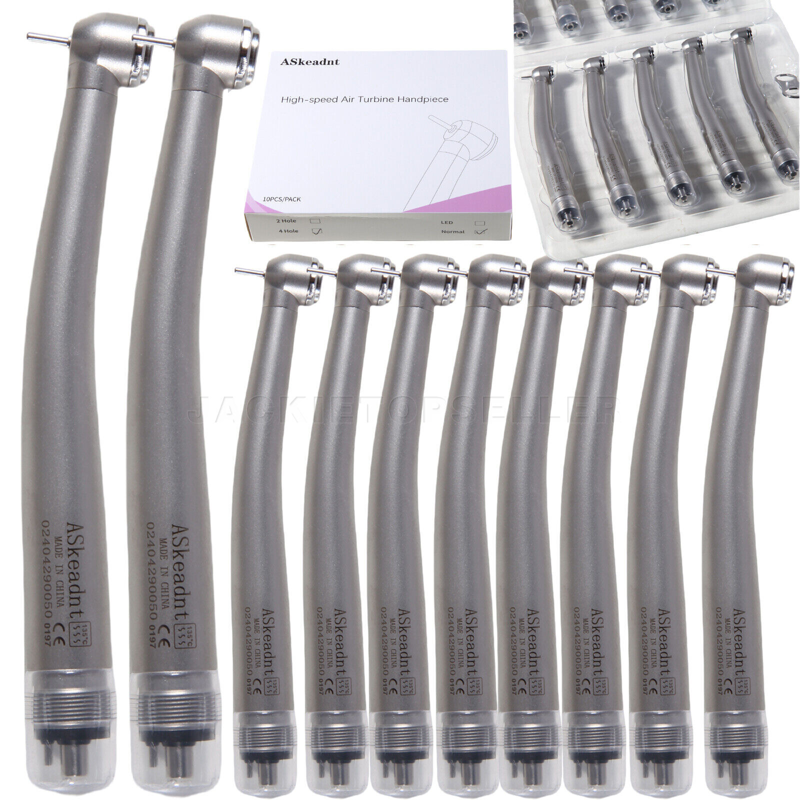 10pcs NSK PANA MAX Style Dental High Speed Handpiece Push Button 4 Holes Midwest