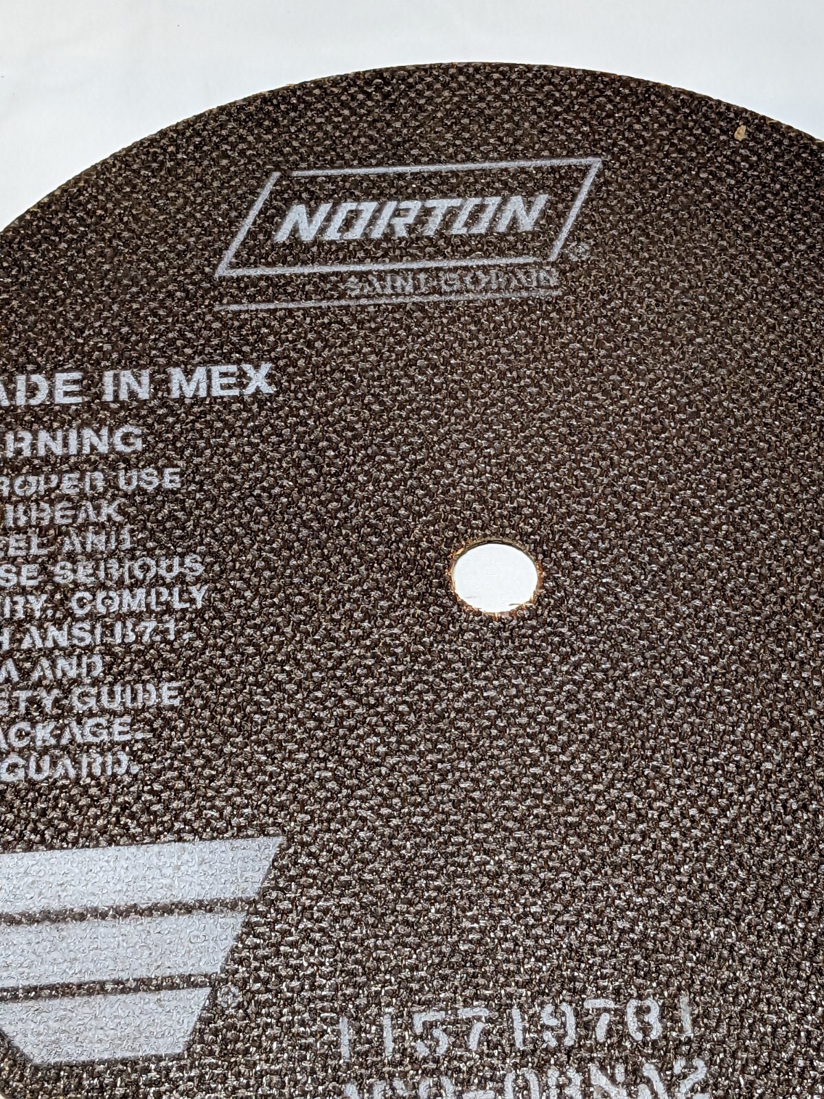 NORTON Cutoff Wheel Type 1 , 10" Dia, 0.0600" Thick, 5/8" Hole, A