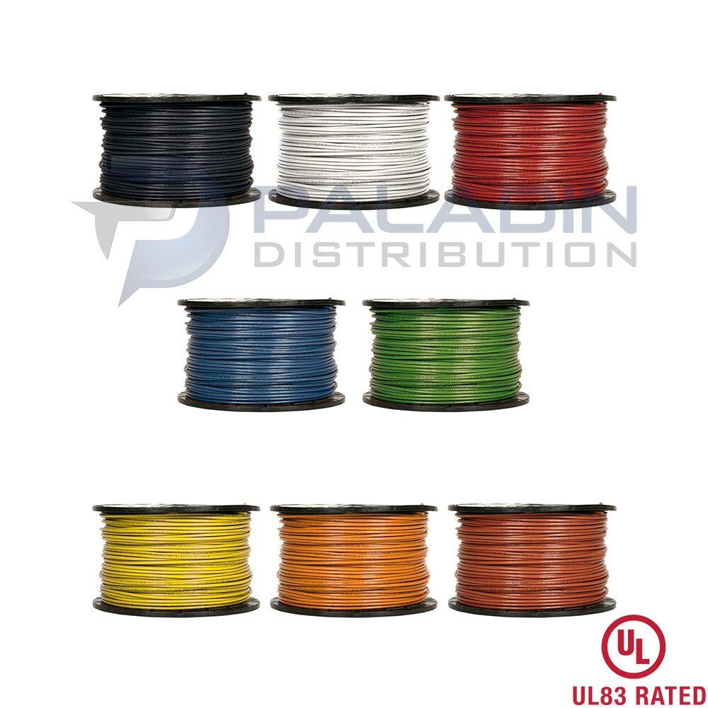 #14 AWG Gauge 600V THHN Solid Copper Wire Multi Colors Available – UL 500FT