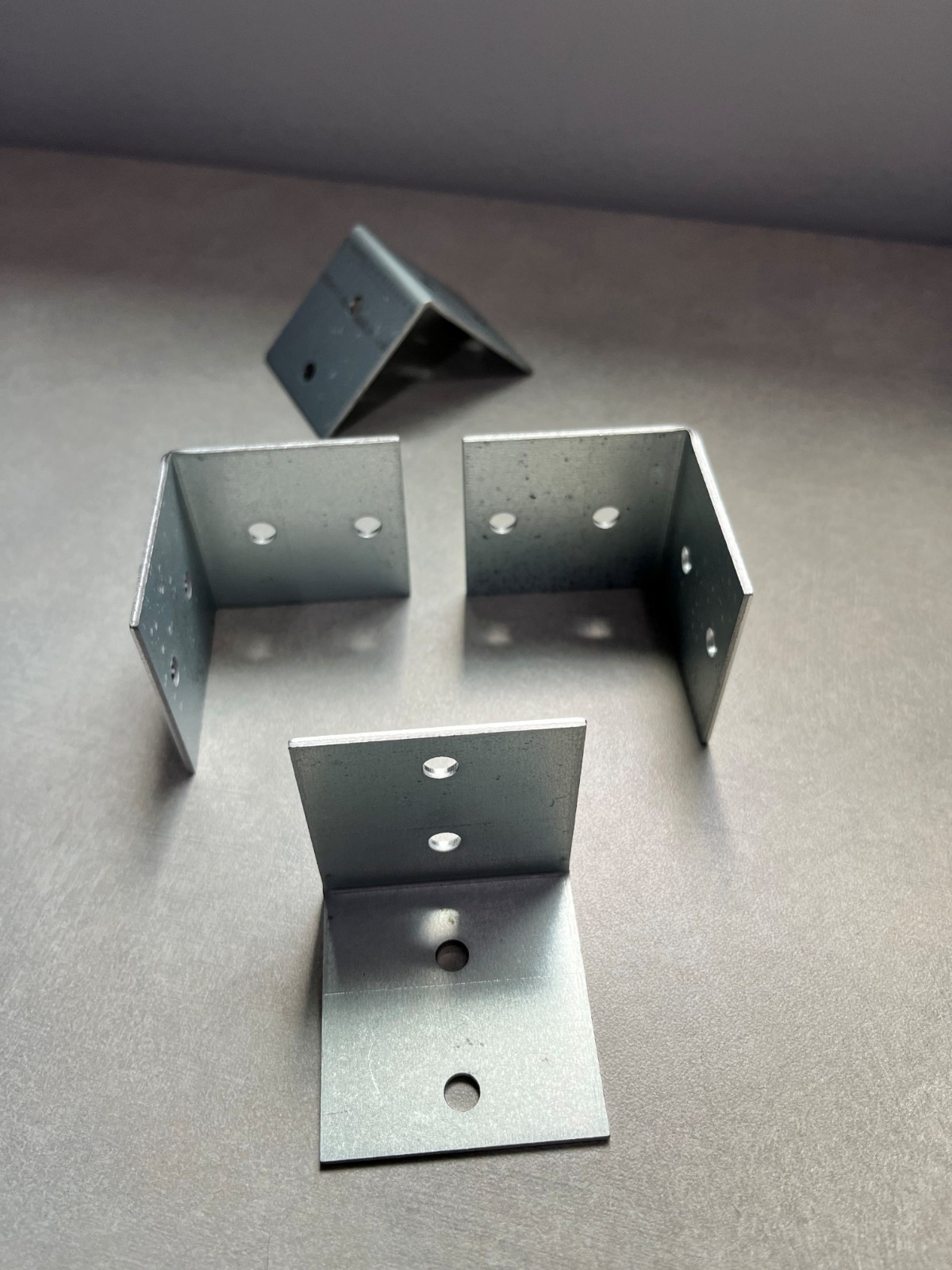 Commercial Grade Galvanized 2″x2″x2″ Angle Bracket 90 degree bend (4) 1/4″ holes