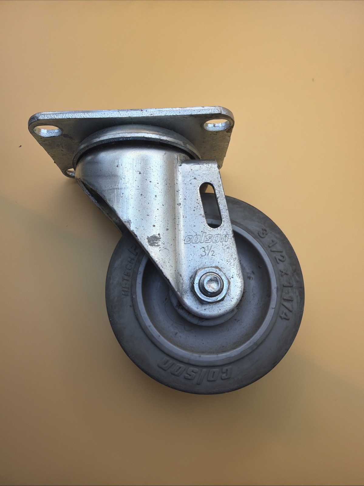 Colson 3-1/2” Swivel Plate Caster with Hi-Tech Performa Non-Marking Wheel
