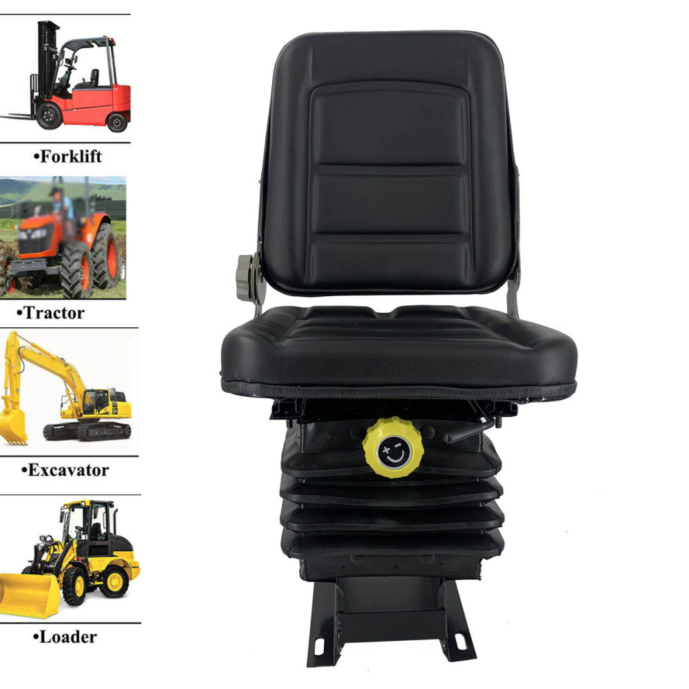 Adjustable Tractor Suspension Seat PU Forklift Excavator Backhoes Driver Seat us