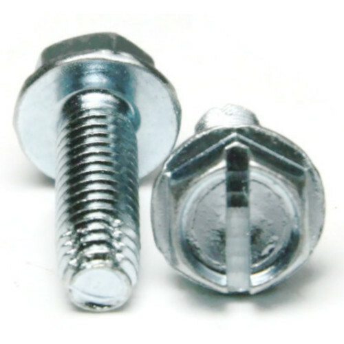 3/8″-16 Thread Cutting Screw – Zinc Plated Slotted Hex Washer Head – Select Size