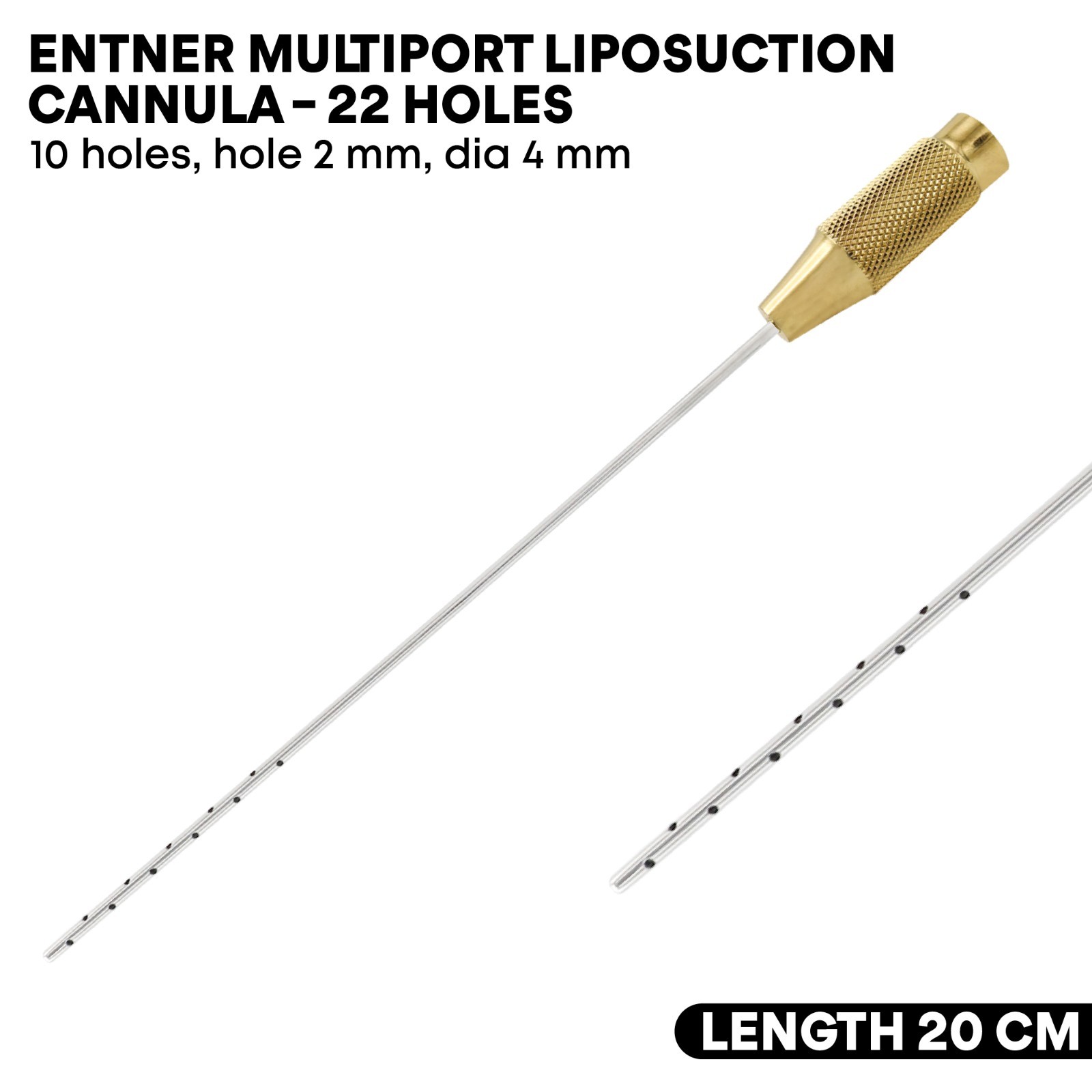 Liposuction Cannulas 22 Holes Hole 1.5 mm Length 20 cm Cosmetic Surgery Tool