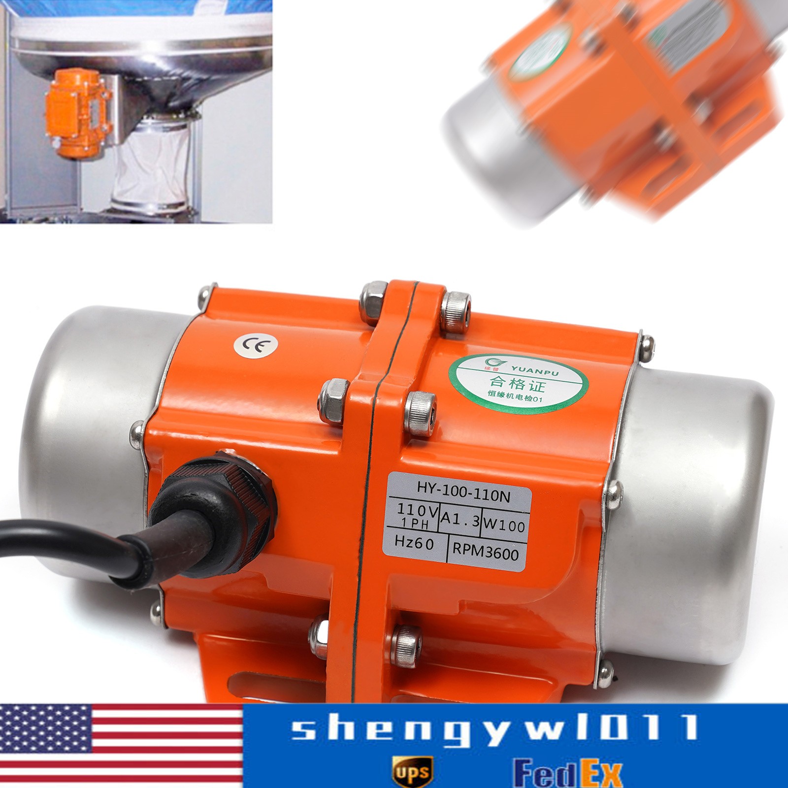 Concrete Vibrator Vibration Motor 100W Vibrating Asynchronous Vibrator