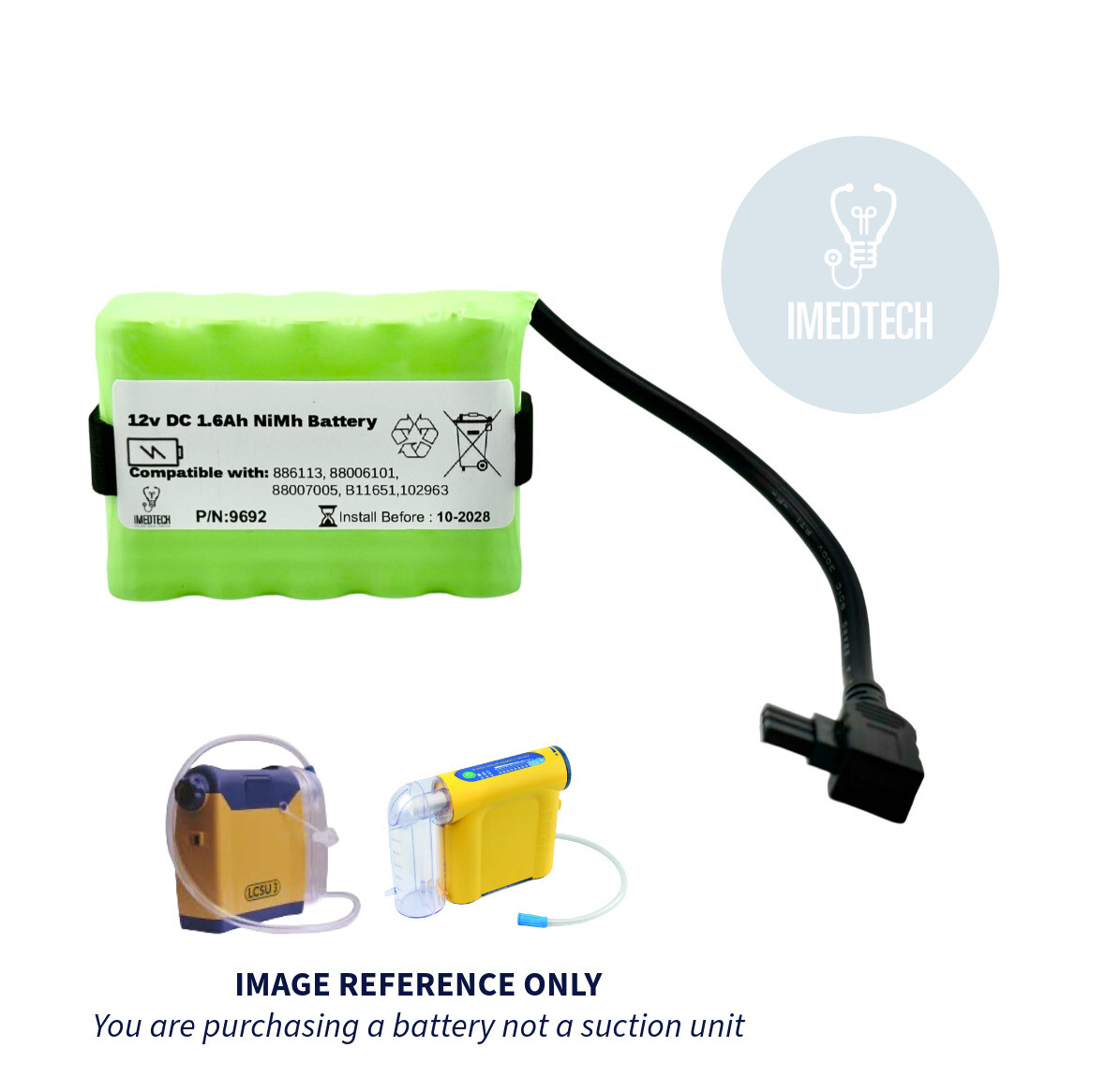 Laerdal LCSU3 and LCSU4 Suction Unit Battery Replacement